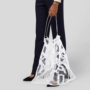 Bottega Veneta White Tote Bag Modern Minimalist Design